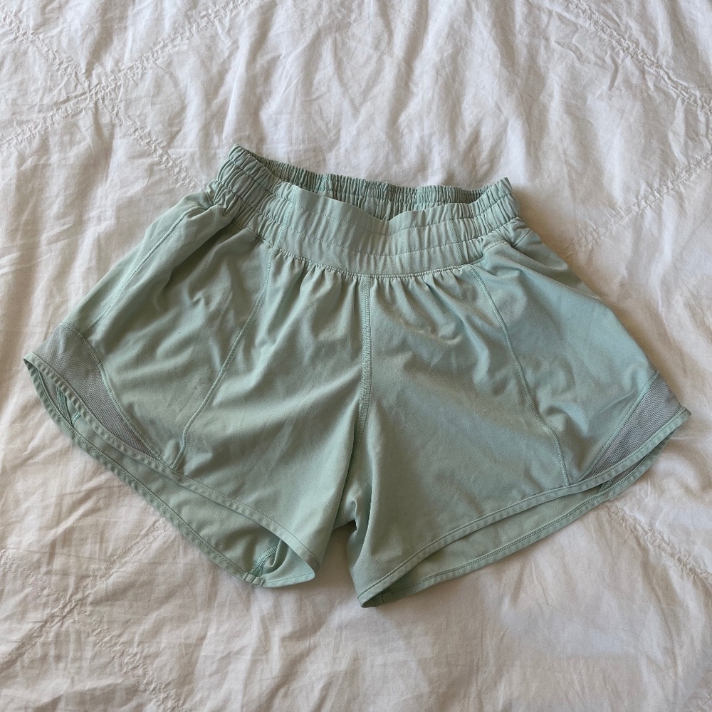 mint green lululemon shorts exclusive color